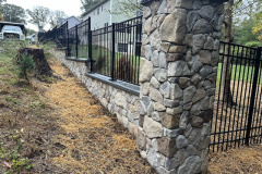 Millersville MD Aluminum Fence with Stonewall