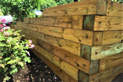 Anne Arundel MD Railroad Tie Retaining Wall