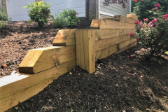Railroad Tie Retaining Wall Annapolis MD