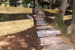 Retaining Wood Wall in Anne Arundel