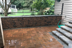 Custom Entrance Patio Steps with Retaining Wall