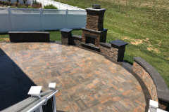 Circular Patio with fireplace in Annapolis
